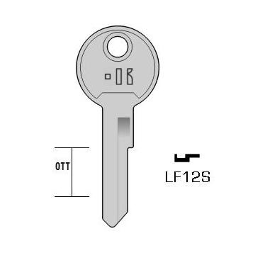 Cilindersleutel messing, LF12S, LF8, LF-22, LF13
