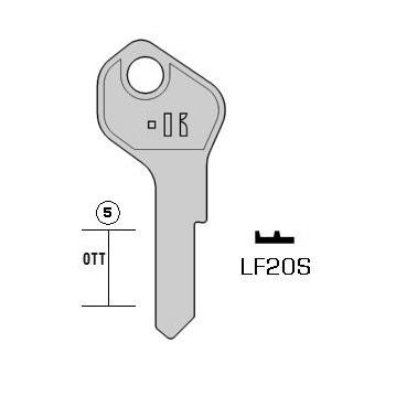 Cilindersleutel messing, LF20S, LF31R, LF-45, LF30R, LF39L