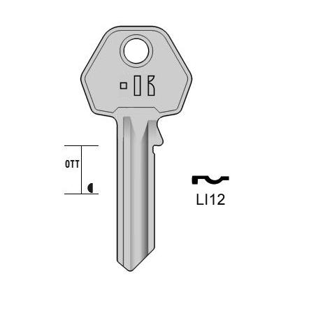 Cilindersleutel messing, LI12, LP12, LIP14, 536L, LPS15, L317