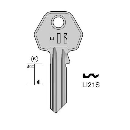 Cilindersleutel messing, LI21S, LP21R, LIP-1I, LIP5SN, 222,5KN, LPS30L, L330