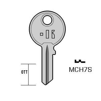 Cilindersleutel messing, MCH7S, OMR1R, OM-1, MIC11R, MCH7L