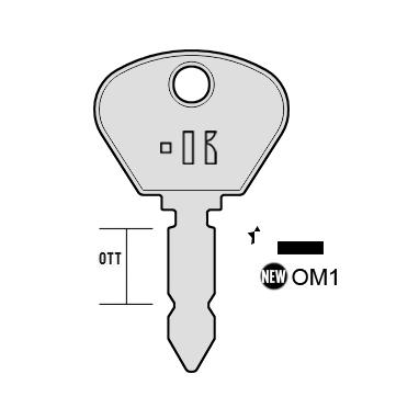 Heftrucksleutel messing, OM1, OM1, BH-4, BK, OM10