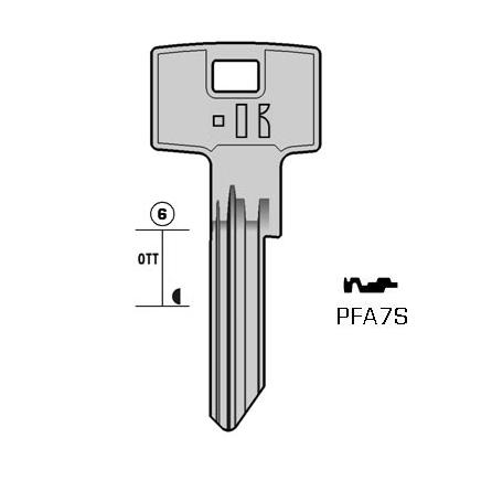 Cilindersleutel messing, PFA7S, PHF18R, PH22R, FD, L416