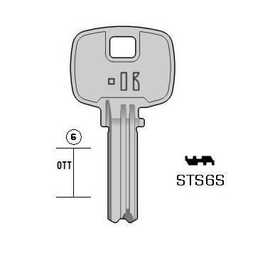 Cilindersleutel messing, STS6S, STS6, STS-X6, STS11, SS9