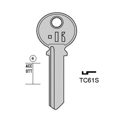 Cilindersleutel messing, TC61S, TL3R, TRI-11I, TR47, 1547,5L, TRC65L