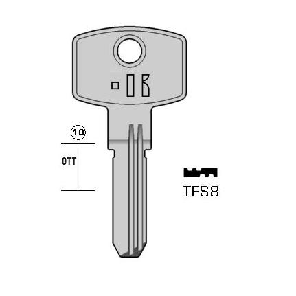 Cilindersleutel messing, TES8, EC5, TE-T10, STS1N, STSTS