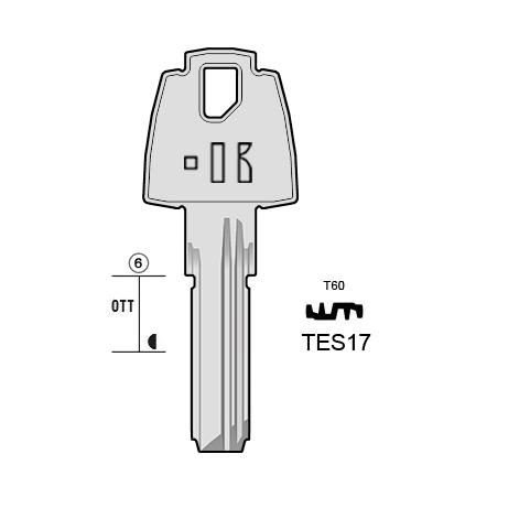 Cilindersleutel messing, TES17, TE19, TE-T62