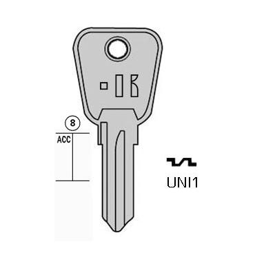 Cilindersleutel messing, UNI1, UNI8, UNFT, UN6, 717K, UNI17