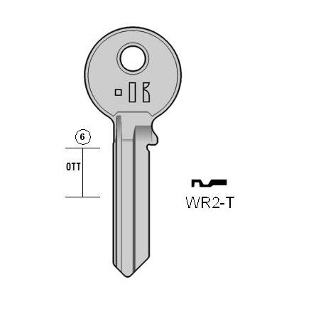 Cilindersleutel messing, WR2-T, WEI2, WEI-2, WR6D, 996L, WEI11