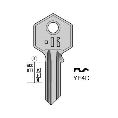 Cilindersleutel messing, YE4D, YA6, YA-2D, Y14D, 984K, YAL4
