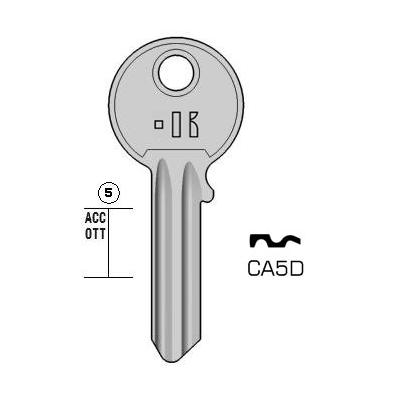 Cilindersleutel messing, CA5D, CS206, CI-DL, C5DL, 251, CSA5, L149