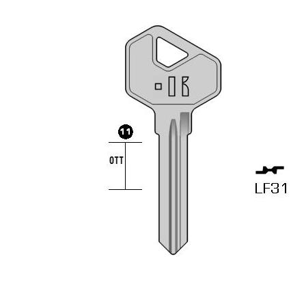 Cilindersleutel messing, LF31, LF39, LF-30, LF38, BD3