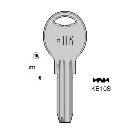 Cilindersleutel messing, KE10S, KLE10R, KAE-12D, KAL13, L475A