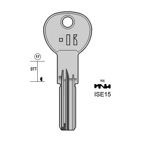 Cilindersleutel messing, ISE15, IE15, IS6D, I15, 1739, ISE23