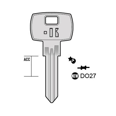 Cilindersleutel staal, DO27, DM27, DOM-48, DM33, 1056H, DO4