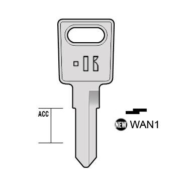 Cilindersleutel staal, WAN1, WGU1