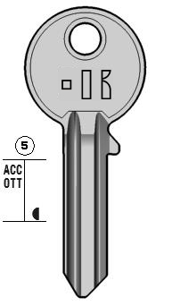 Cilindersleutel messing, ISE5D-MS, IE6, IS8D, I7, 1486L, ISE15