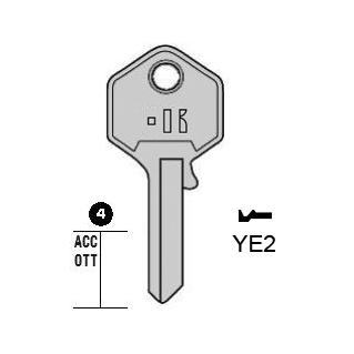 Cilindersleutel messing, YE2, YA14, YA-5I, YI4RS, YAL25