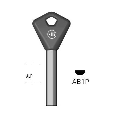 Cilindersleutel nieuwzilver, AB1P, AY1P, ABL-1P, AB1P52, 408PS53, S11ABYP