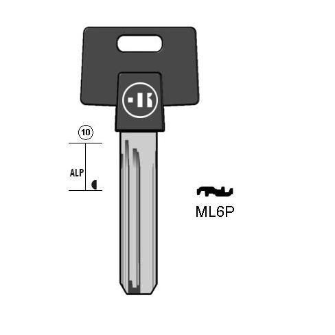 Cilindersleutel nieuwzilver, ML6P, MTK9RP, MUL-T5P, MLT1RDSP, MTK36P, L404D