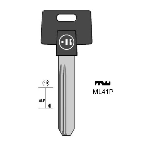 Cilindersleutel nieuwzilver, ML41P, MTK4RPX, MUL-T3P1, MLT1RP176, 1470, S13MTKP, L470
