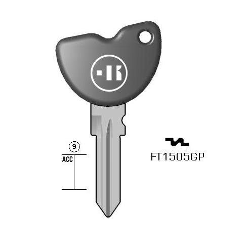 Autosleutel staal, FT1505GP, GT15RDP, FI-13.P6, GB14RFP