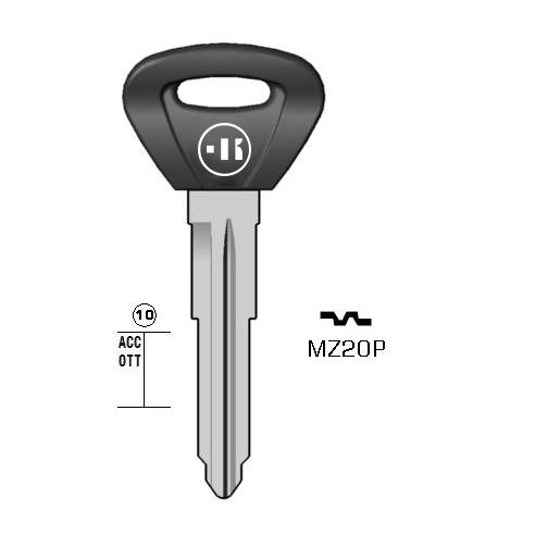 Autosleutel staal, MZ20P, MAZ20REP, MAZ-13DP, MZ19RP88, 1651PS92, MA30FP