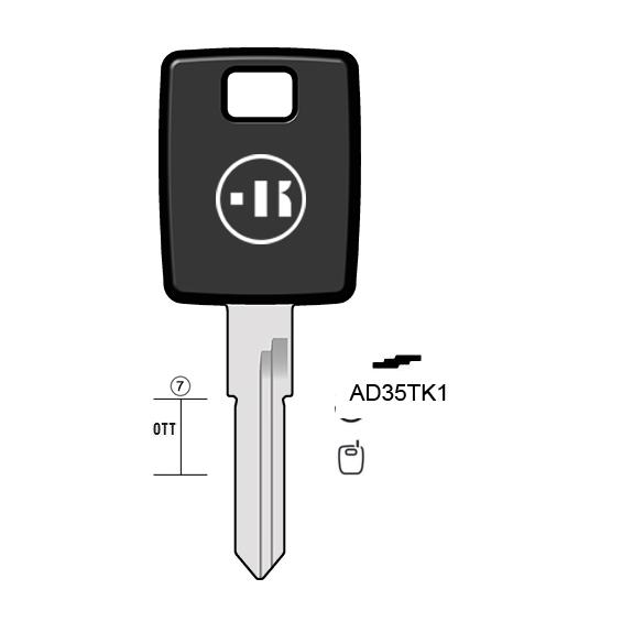 Autosleutel messing, AD35TK-1, HU49AT, TP00AU-AHP2, T00HF44PA, AD35TK-1, T00VW25A