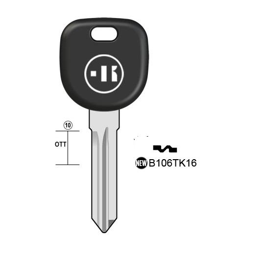Autosleutel messing, B106TK, B111-PT, GM-37.P