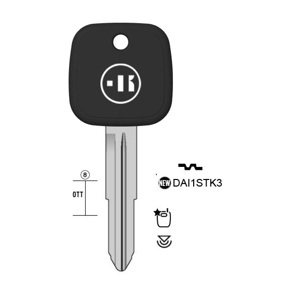 Autosleutel messing, DAI1STK, DH4RTE, TP07DAI-1P1, T04DS2RP, 1489T, T31DT13L