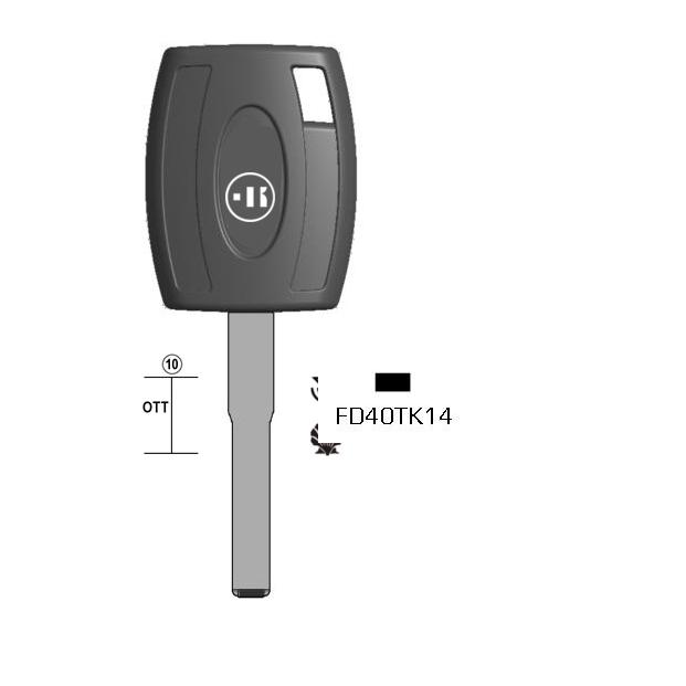 Autosleutel messing, FD40TK-14, HU101TE, TP00FO-24P, TOOHF65P