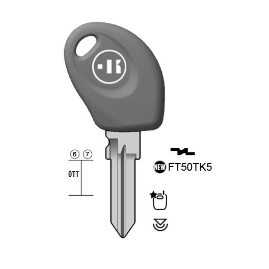 Autosleutel messing, FT50TK, GT10TE, TP00FI-11P, T00GB9RP, 137500T000