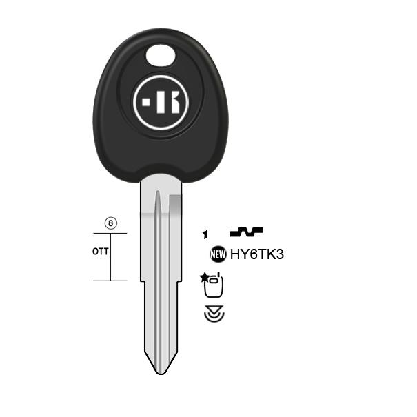 Autosleutel messing, HY6TK, HYN6TE, TP00HYN-4P1, T00HYN1P, HY6TK, T00HUN6