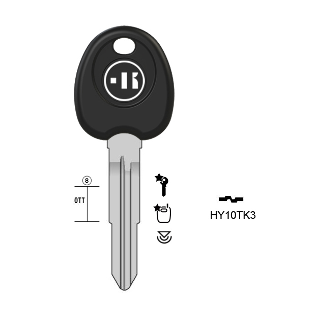 Autosleutel messing, HY10TK, HYN10TE, TP00HY-5P1, T00HYN6P, HY10TK, T00HUN11