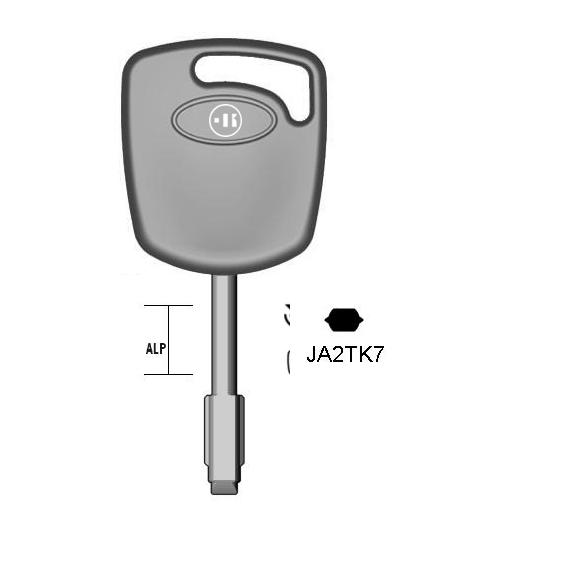 Autosleutel nieuwzilver, JA2TK-7