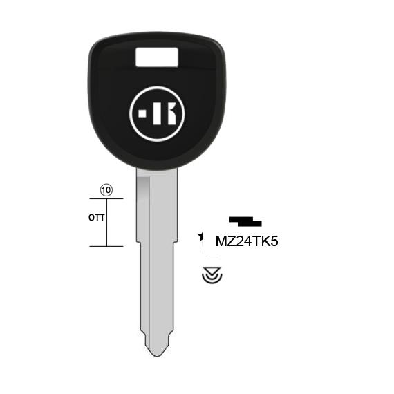 Autosleutel messing, MZ24TK, MAZ24RTE, TP00MAZ-11DP2, T00MZ23RPA, MZ24TK