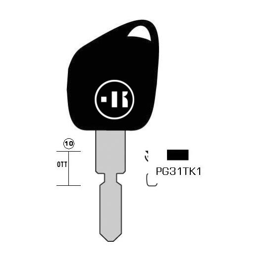 Autosleutel messing, PG31TK, NE78TE