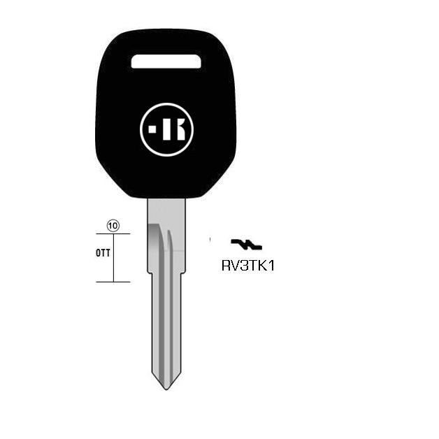 Autosleutel messing, RV3TK, NE77RTE