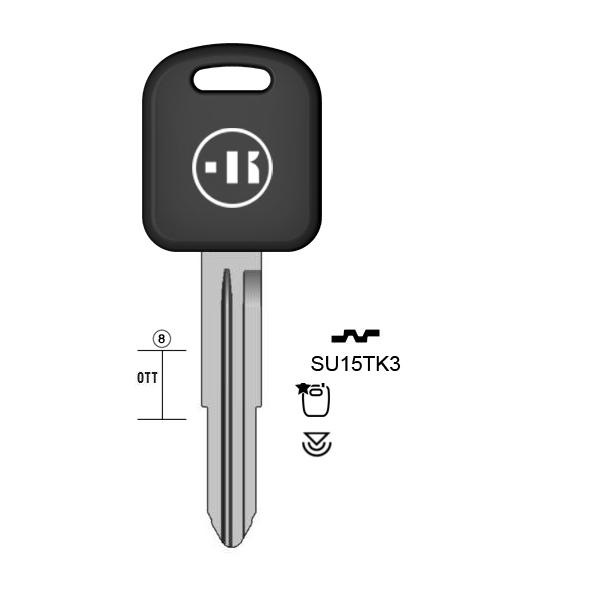 Autosleutel messing, SU15TK, SZ12TE, TP00SUZU-10P1, T00SZ11P, SU15TK, T00SU22