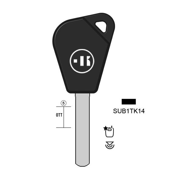 Autosleutel messing, SUB1TK, DAT17TE, TP00SUB-2P, T00SUB1P, SUB1TK