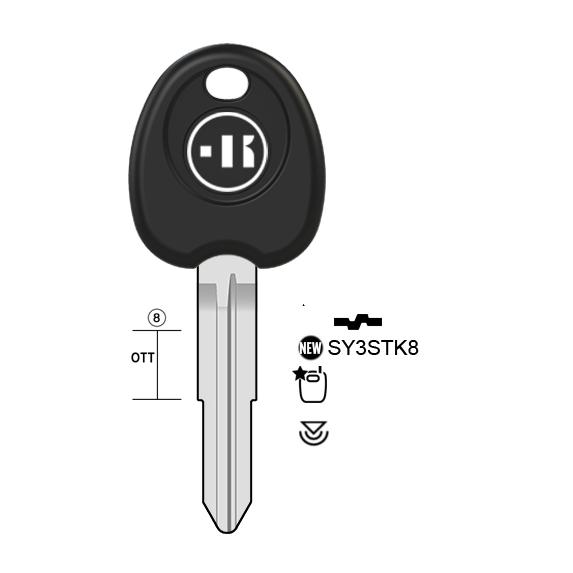 Autosleutel messing, SY3STK, SSY3TE, TP00SSA-1P1, T00SSA2P, SY3STK