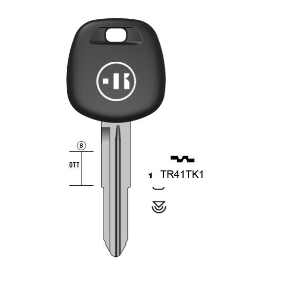 Autosleutel messing, TR41TK, TOY41RTE, TP00TOYO-20DP, T00TY40RP, TR41TK, T00TY48
