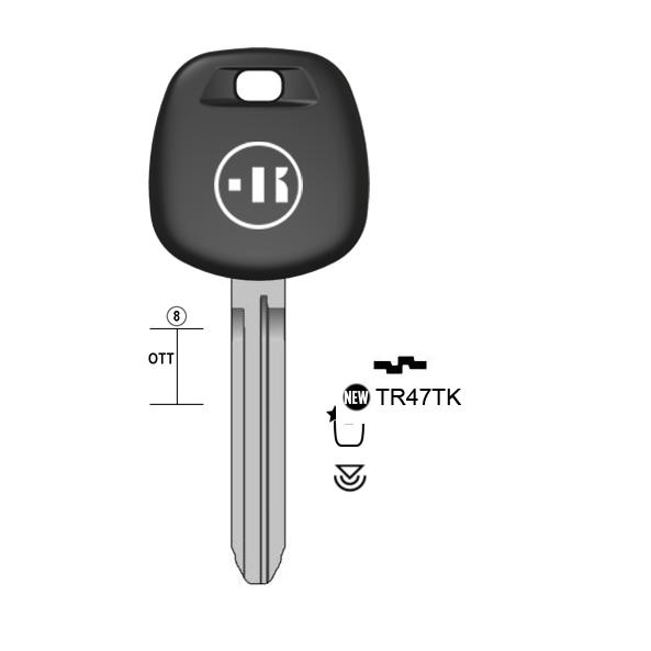 Autosleutel messing, TR47TK, TOY43TE, TP00TOYO-15.P, T00TY37RP, TR47TK, T00TY51A