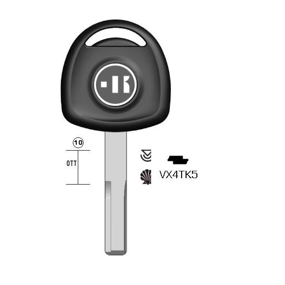 Autosleutel messing, VX4TK, HU43TE