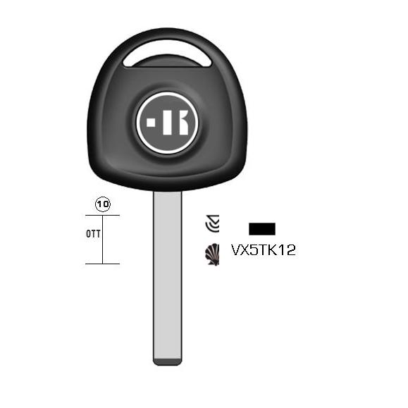 Autosleutel messing, VX5TK, HU100TE