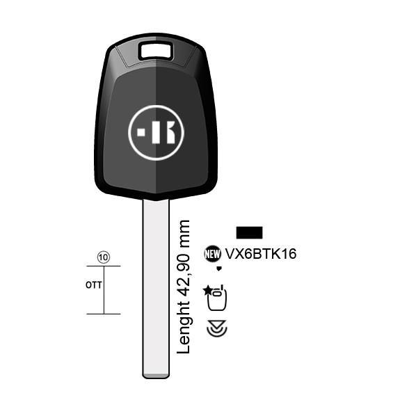 Autosleutel messing, VX6BTK