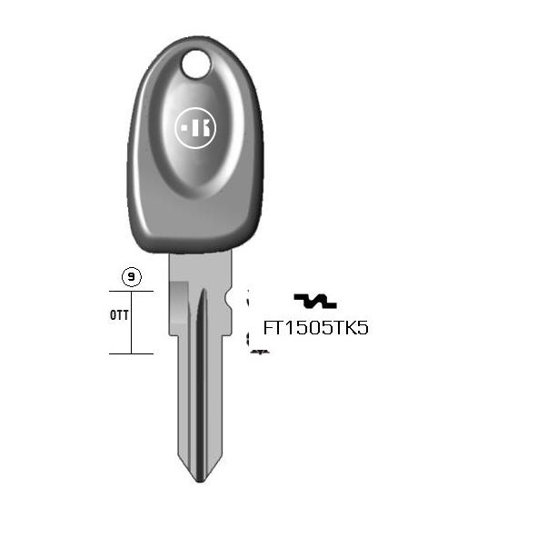 Autosleutel staal, FT1505TK-5, GT15RAT, TP-5FI-13P2, T02GB14RC, 1505N, T19FI4G