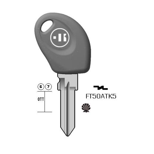 Autosleutel messing, FT50ATK-5, GT10BTE