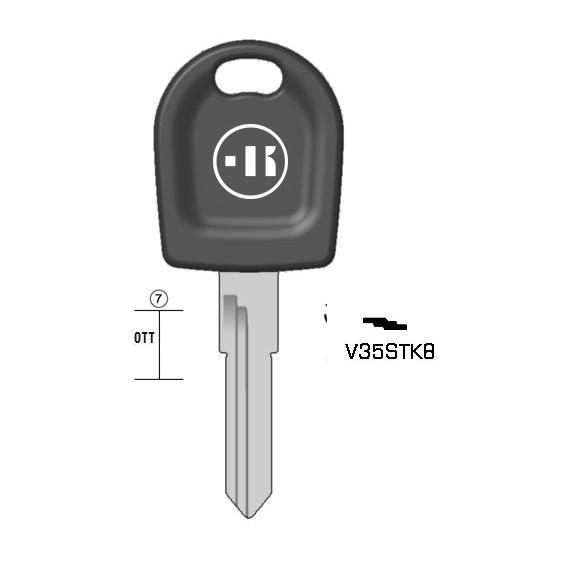 Autosleutel messing, V35STK, HU49RTK