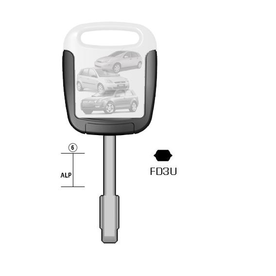 Autosleutel nieuwzilver, FD3U, FO21EH, FO-6.P, FD3U (Tibbe)